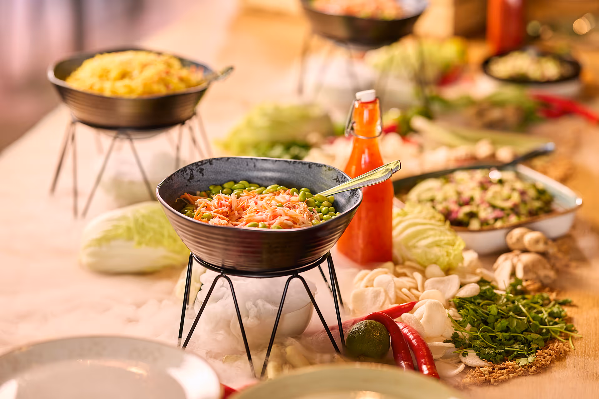 Aziatisch buffet, diner arrangement