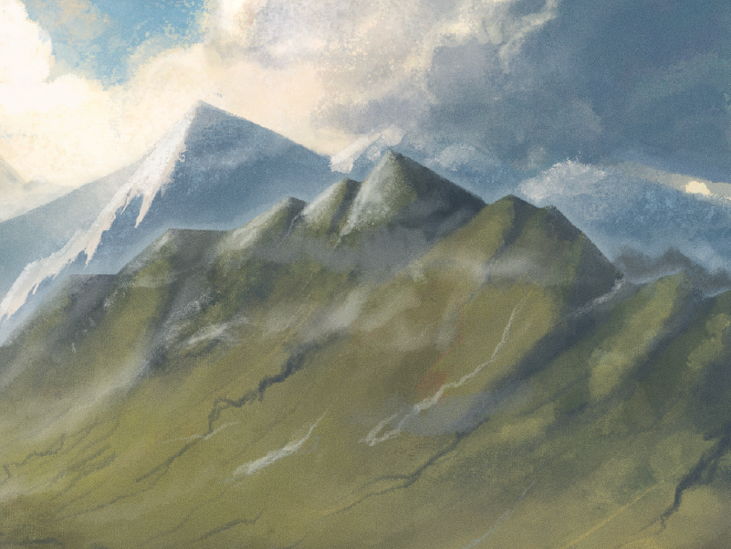 Mountain Illustration by, Dubai's top  motion designer Austin Joseph