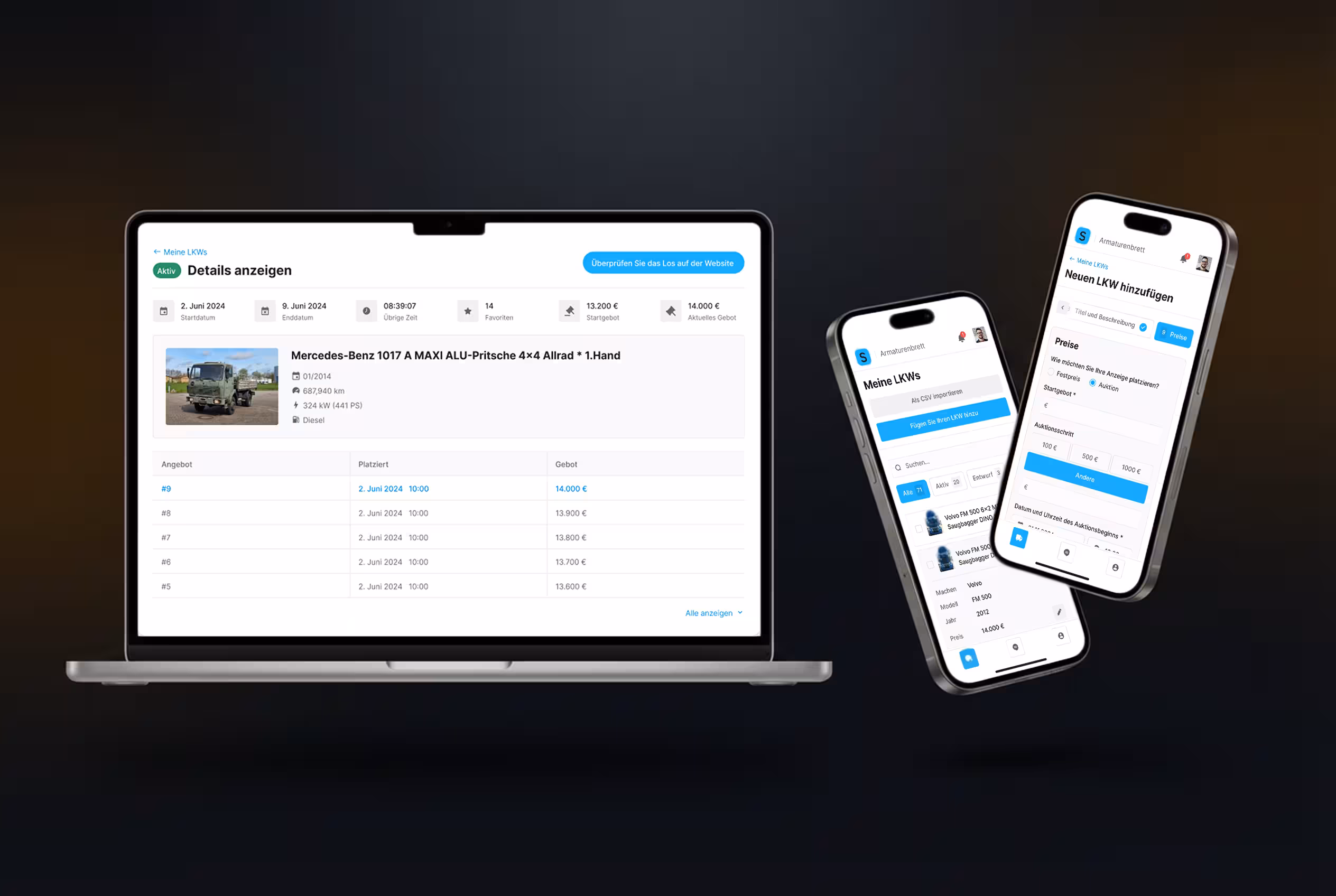 Marktplatz für Handel und Leasing von LKWs — Project Detail 4