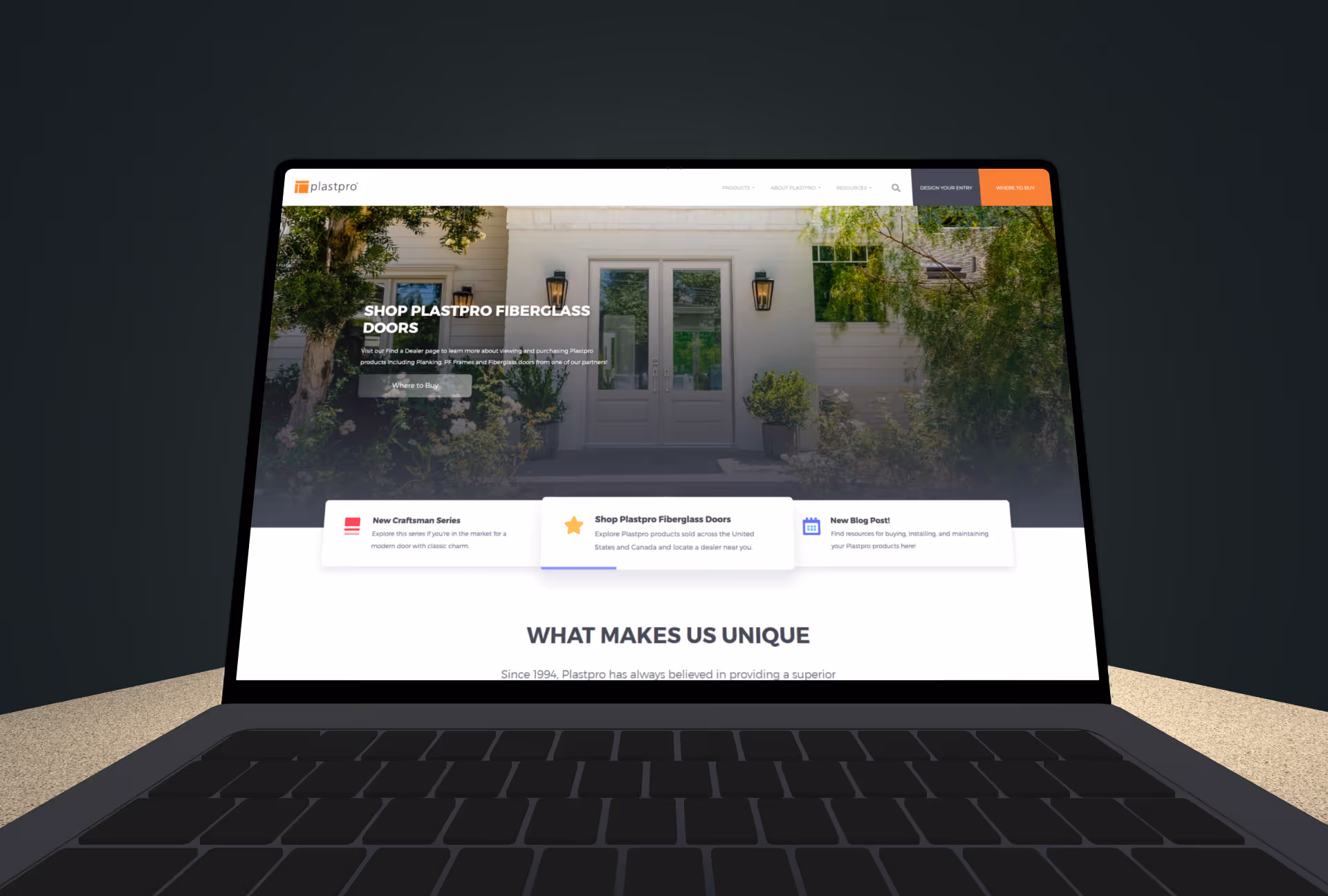 Website für amerikanischen Marktführer im Bereich Glasfasertüren — Project Detail 3