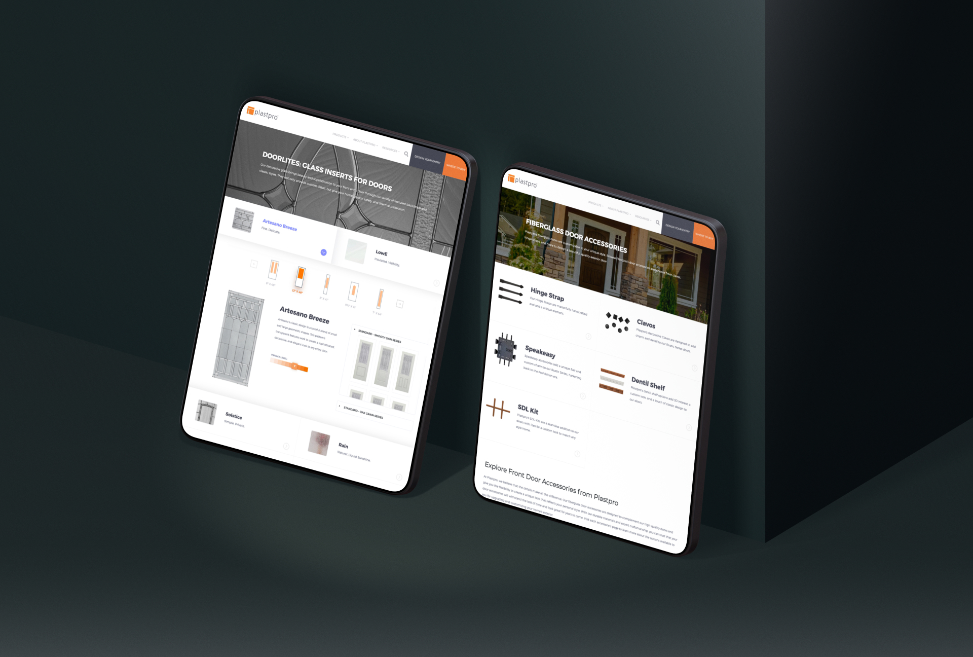 Website für amerikanischen Marktführer im Bereich Glasfasertüren — Project Detail 4