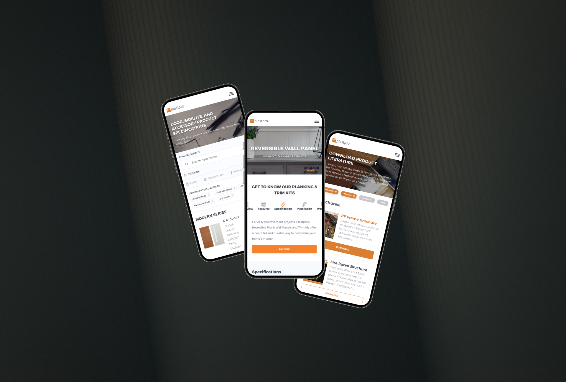 Website für amerikanischen Marktführer im Bereich Glasfasertüren — Project Detail 2