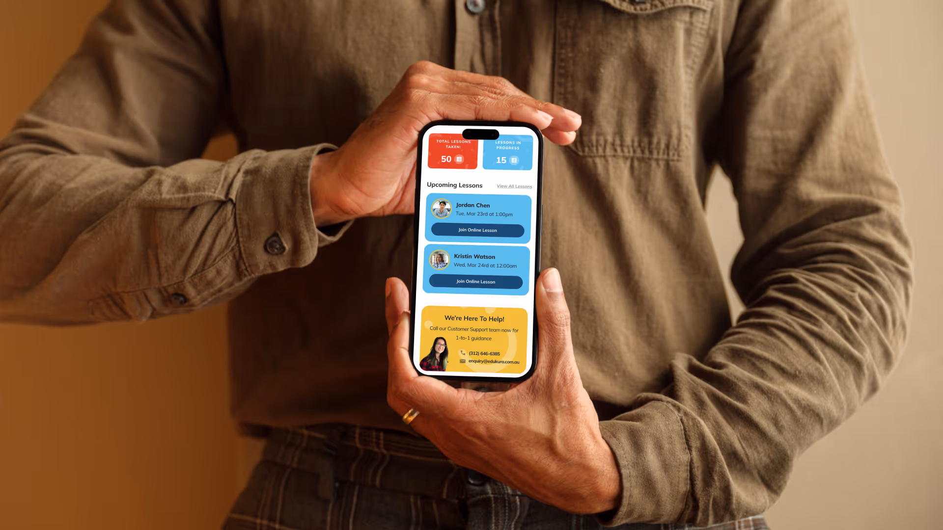 App-Mockup zu Lern- und Quizapp als Web-App