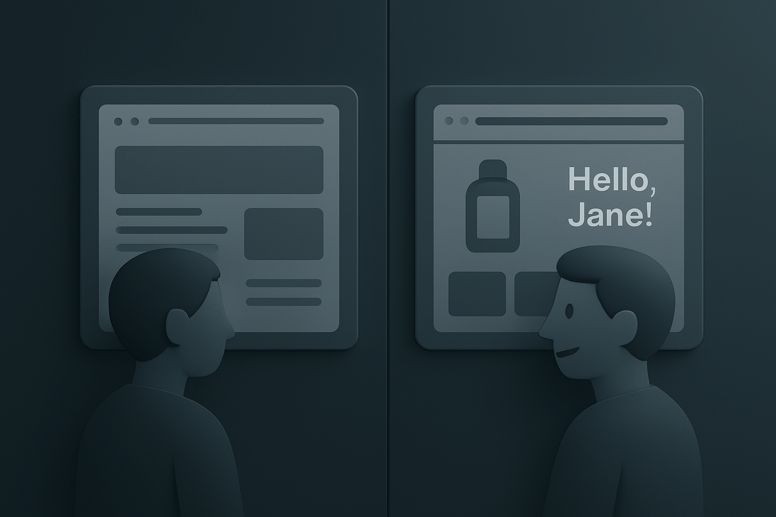 Illustration of benefits of website personalisation for users