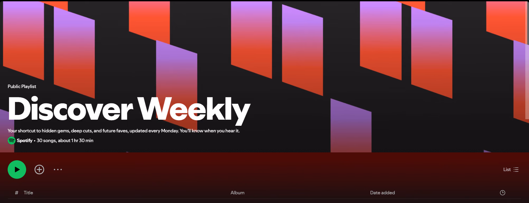 Illustration of Spotify’s Discover Weekly feature