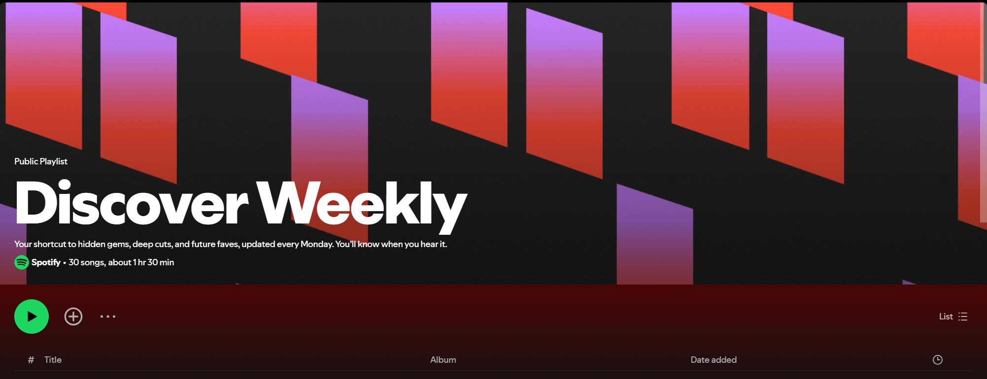 Illustration of Spotify’s Discover Weekly feature