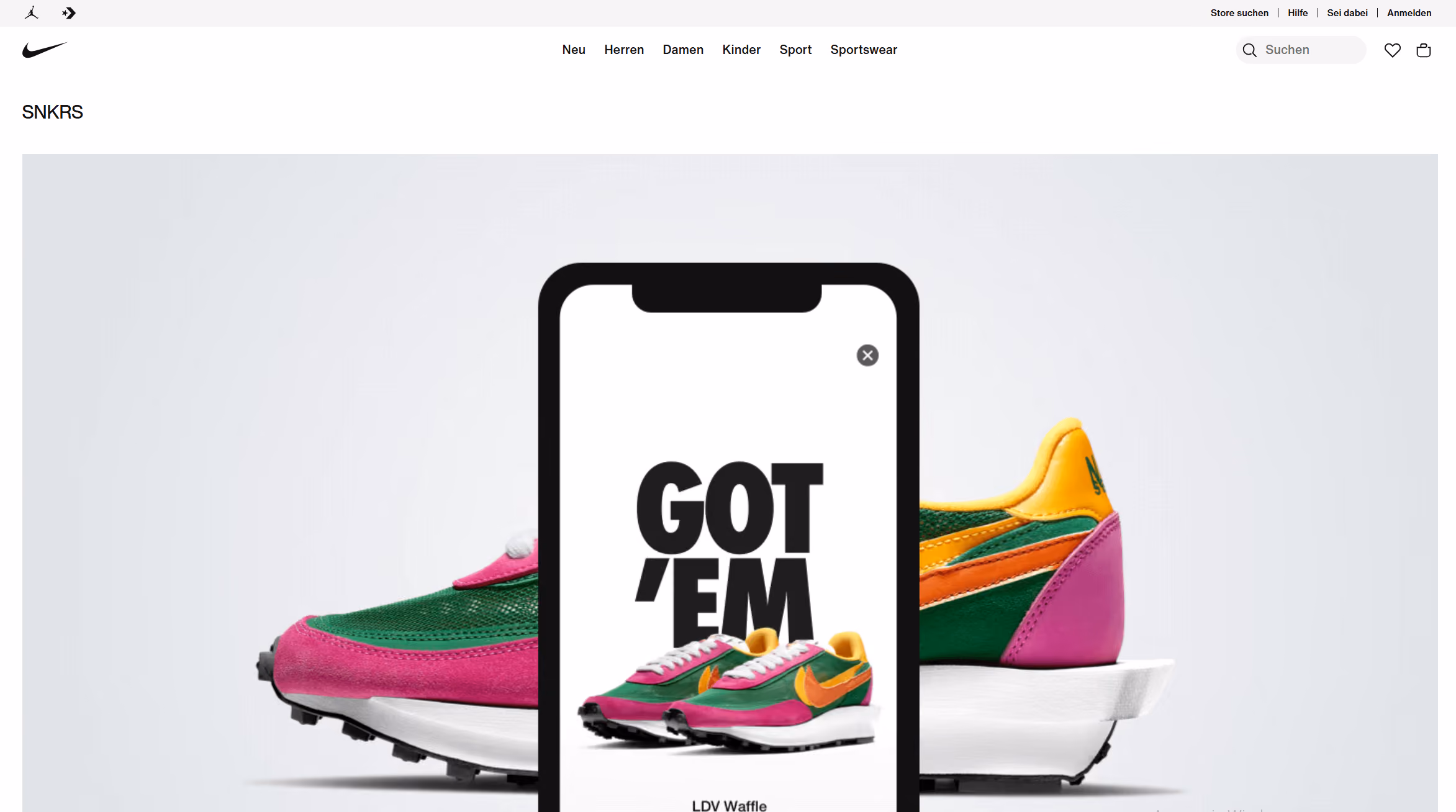 Illustration of the Nike SNKRS app