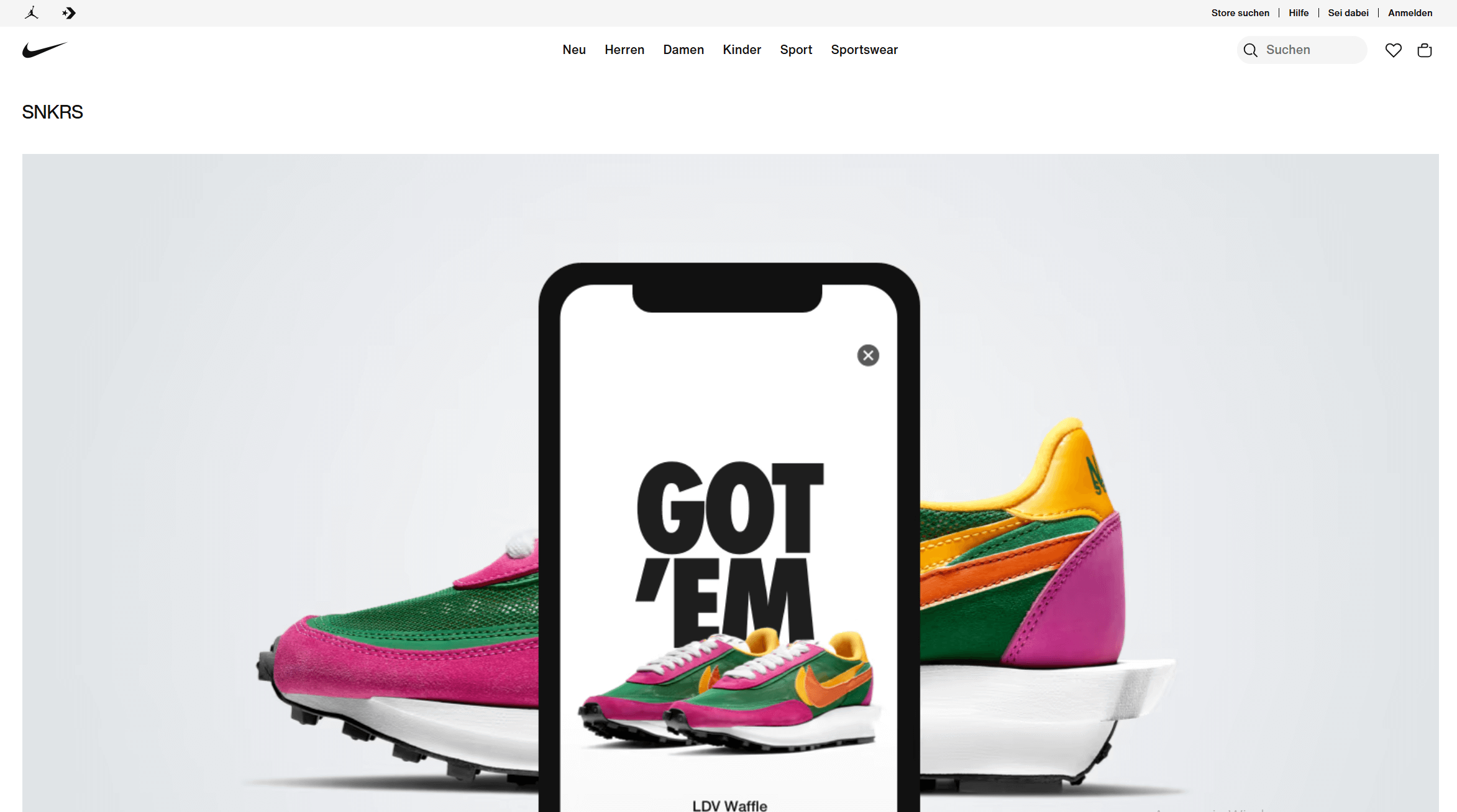 Illustration of the Nike SNKRS app