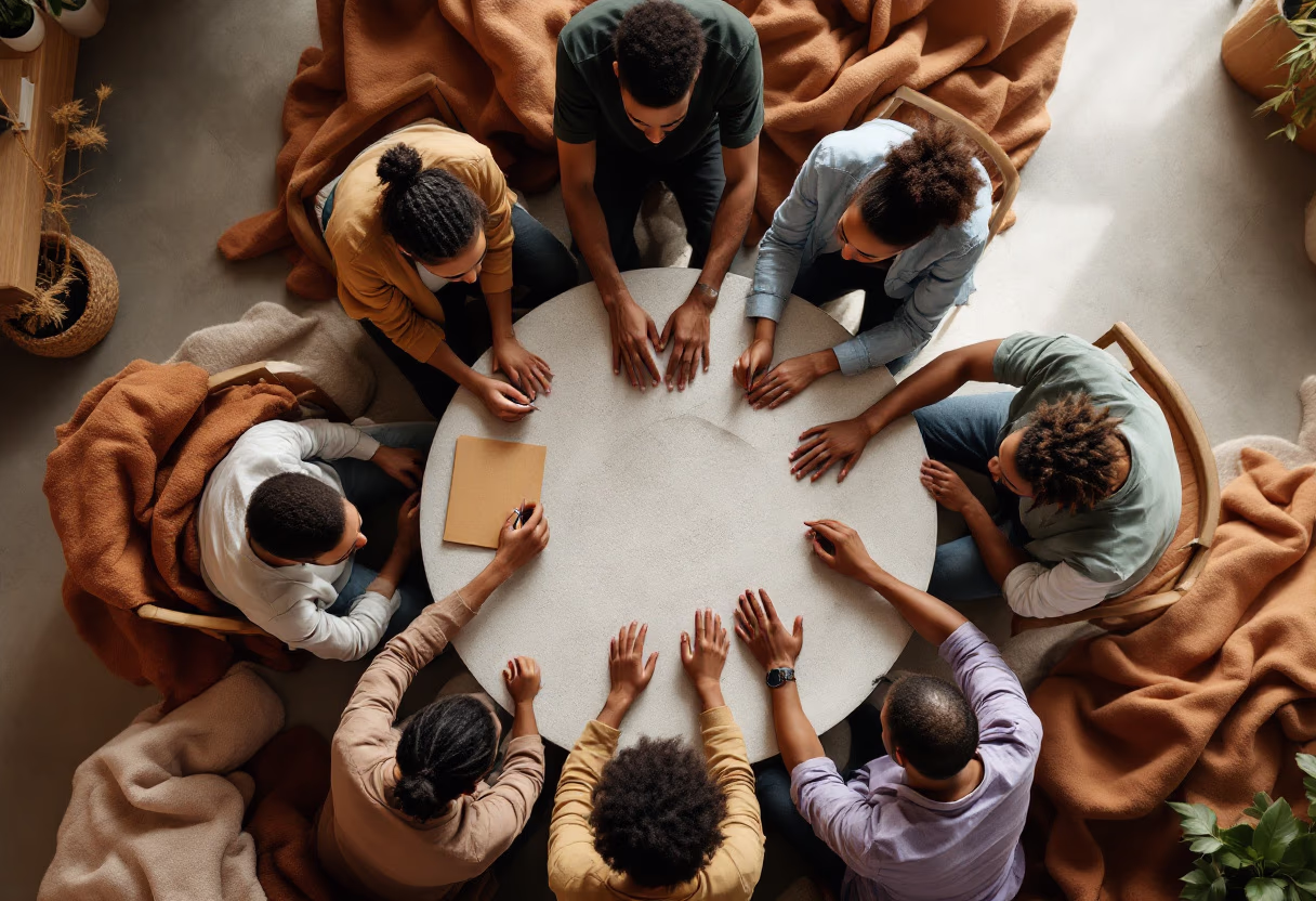 image of a diverse team in a meeting (for edtech)