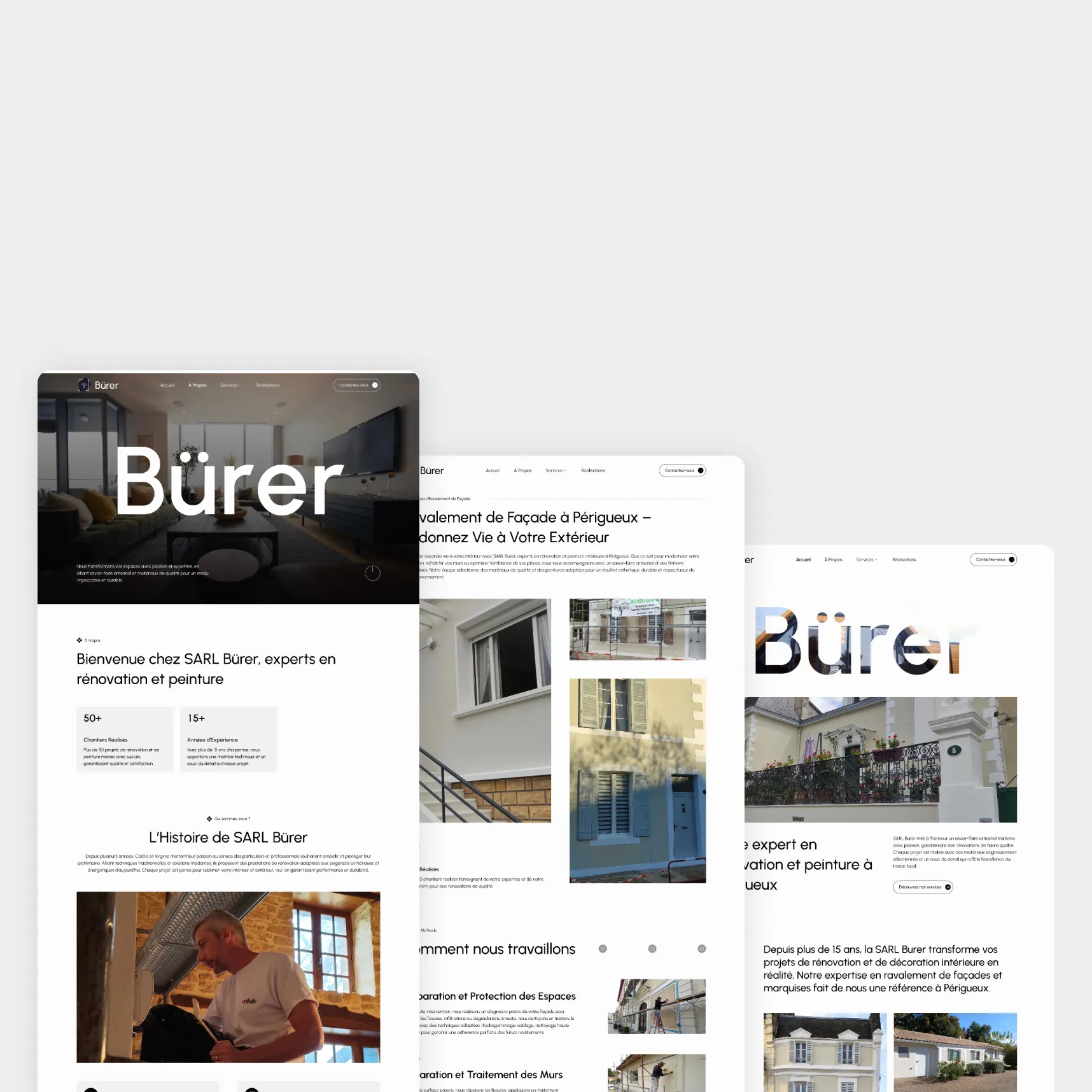 Site web sur mesure SARL Bürer – SEO par Apsodia