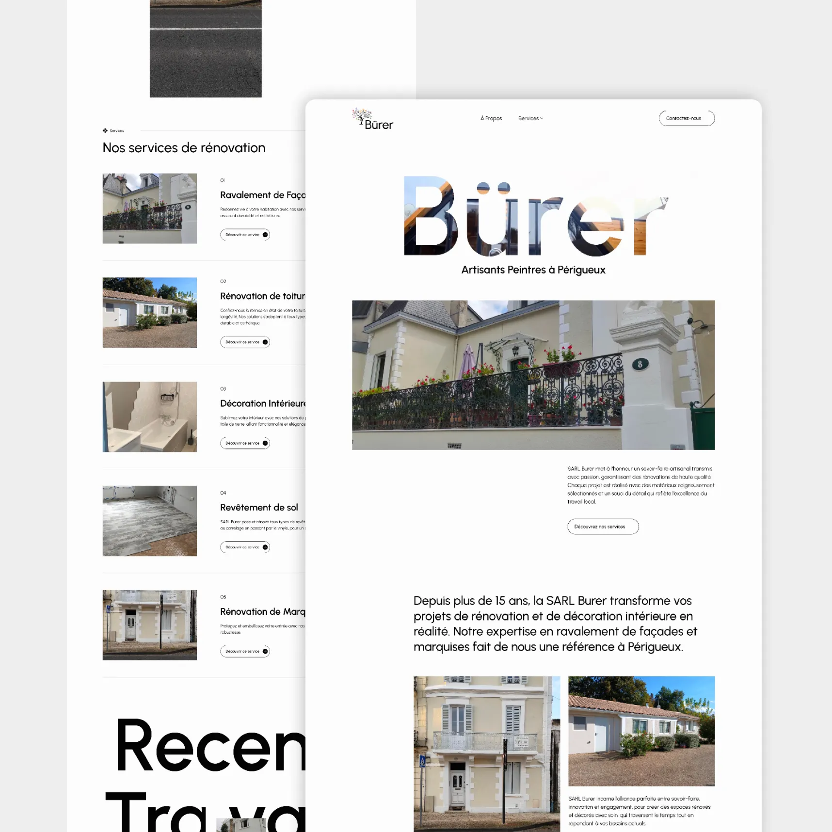 Site web sur mesure SARL Bürer – SEO par Apsodia