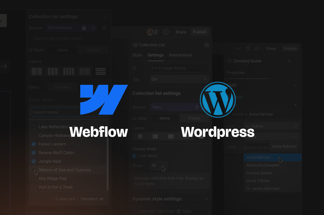 Webflow vs Wordpress
