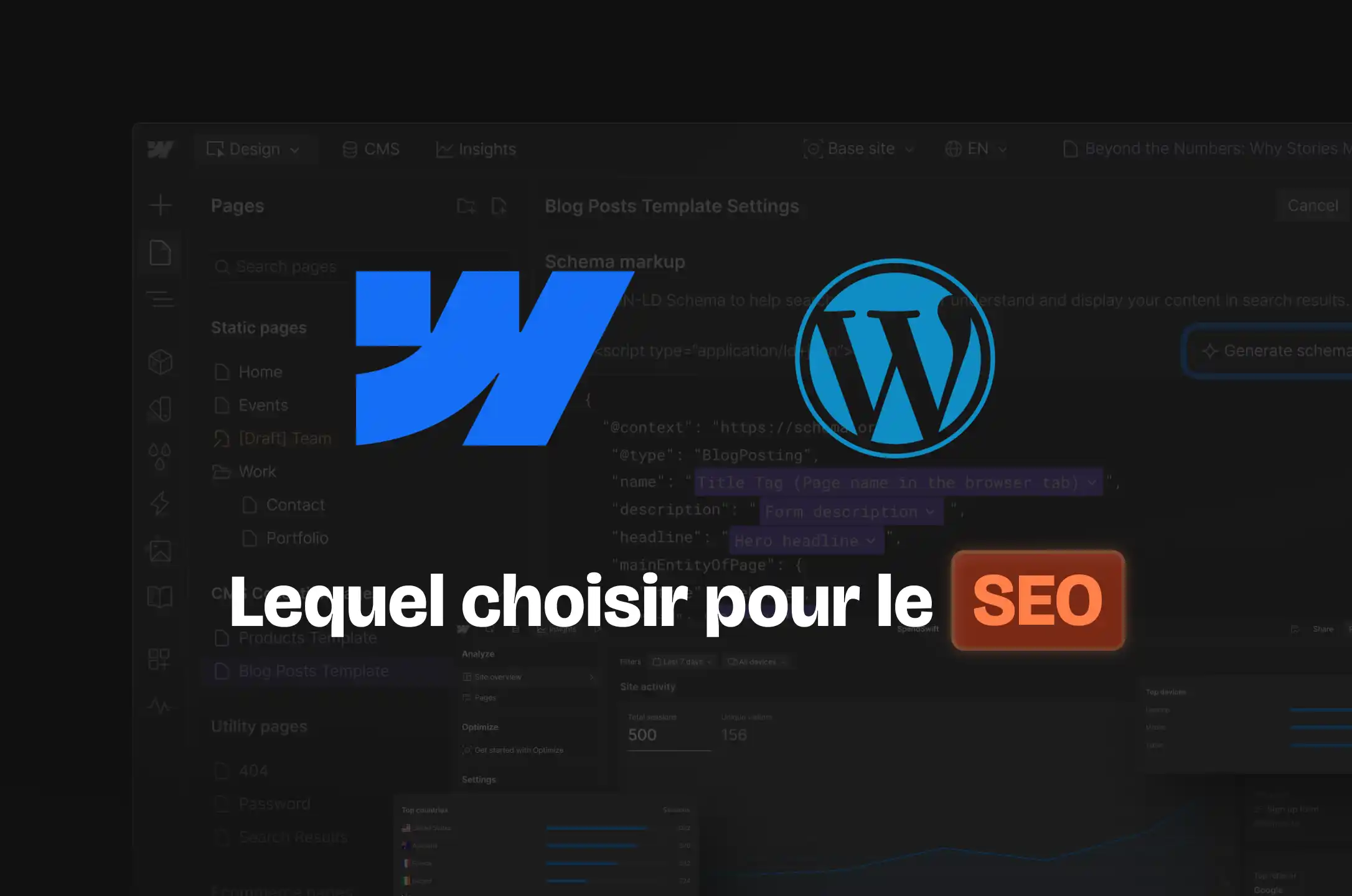 webflow vs wordpress, lequel est le meilleur pour le SEO