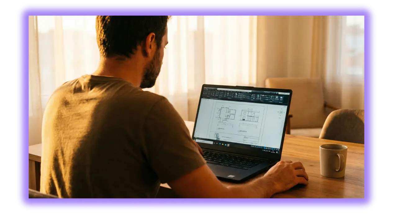 une personne qui génère un devis avec l'IA depuis un plan 2D