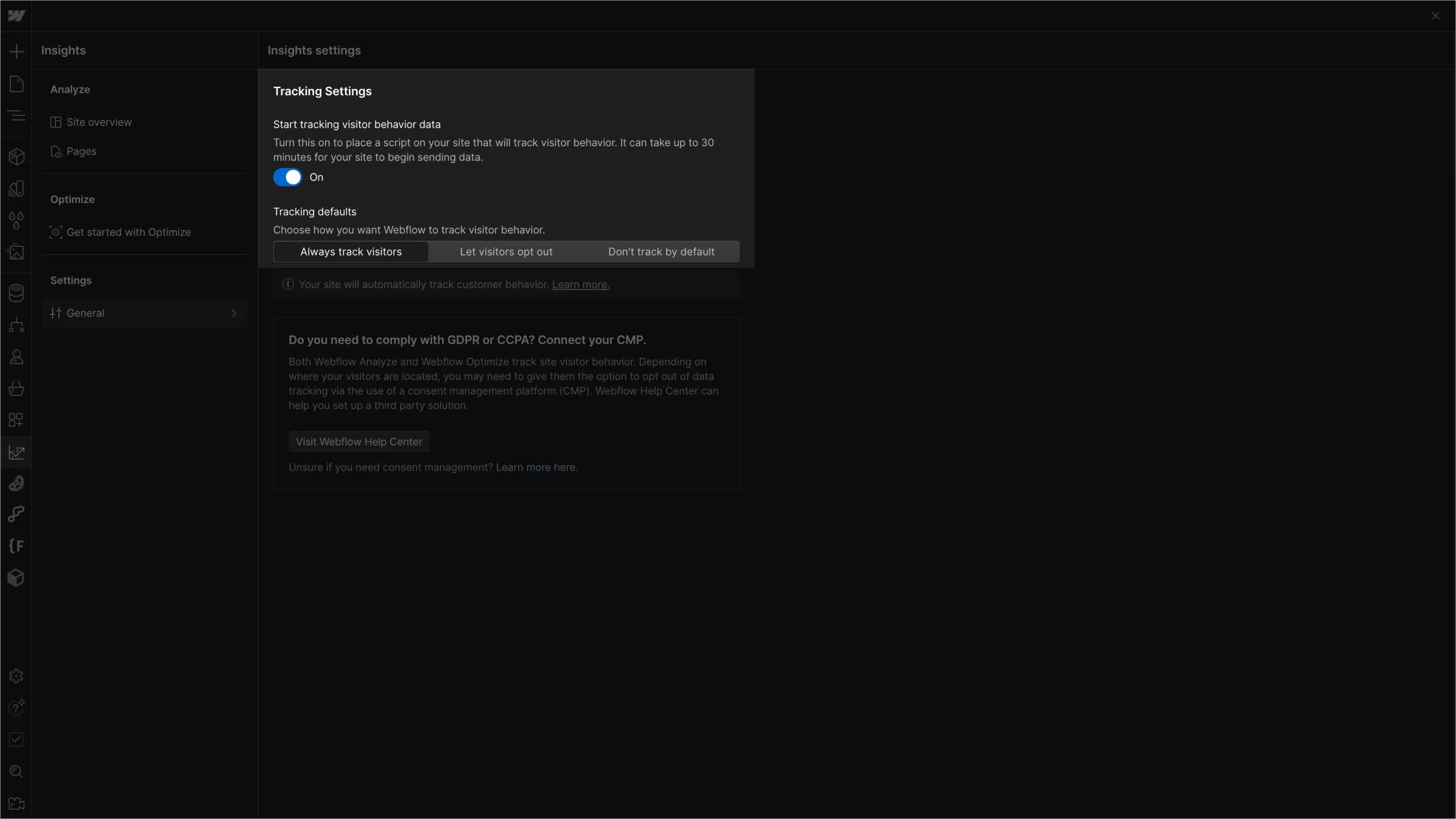 Activation Webflow Analyse