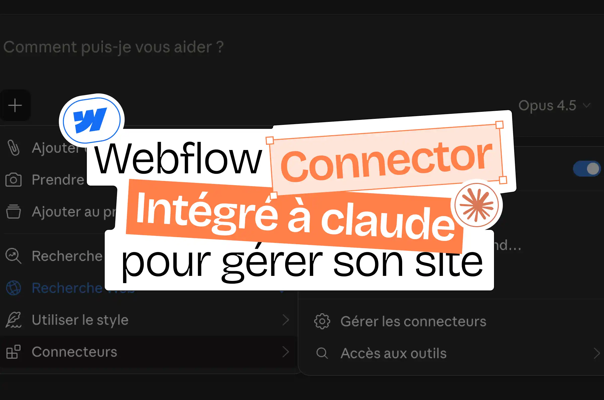 Webflow Connector dans Claude : gérez votre site web par simple conversation