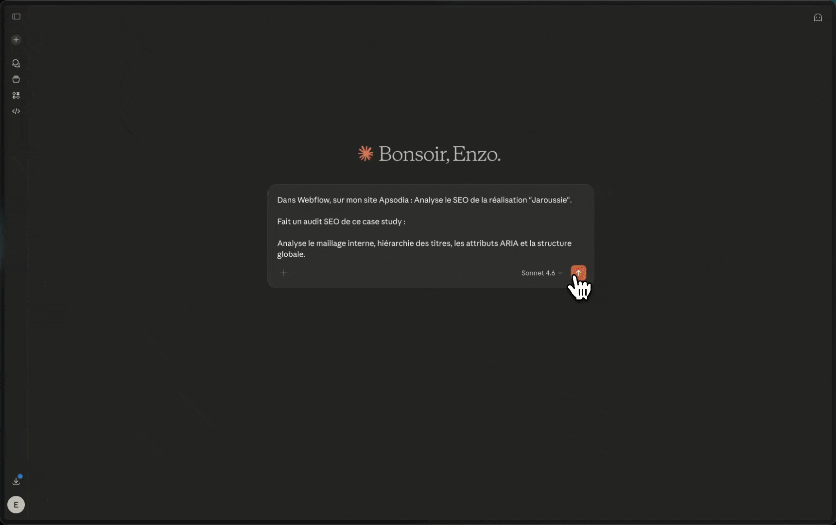 Audit SEO avec le Webflow Connector de Claude