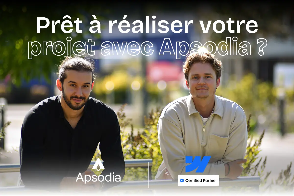 Enzo Mourany et Justin Leroy de l'agence webflow seo Apsodia