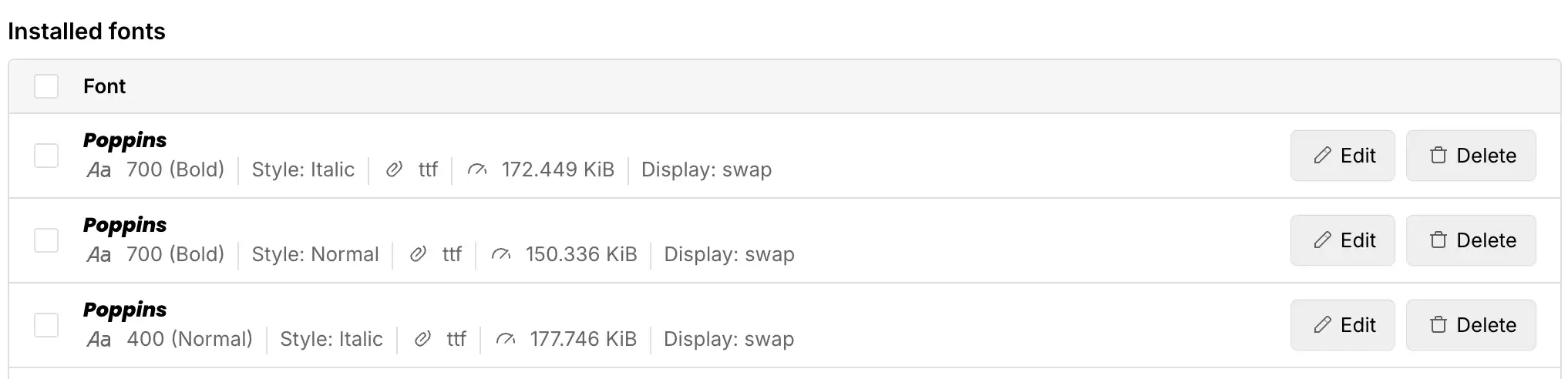 Font display swap Webflow