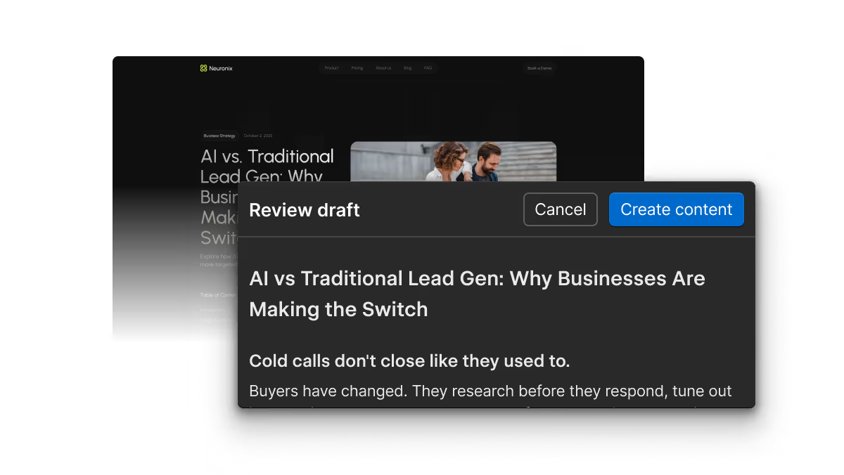 Webflow AEO, agent editoriaux