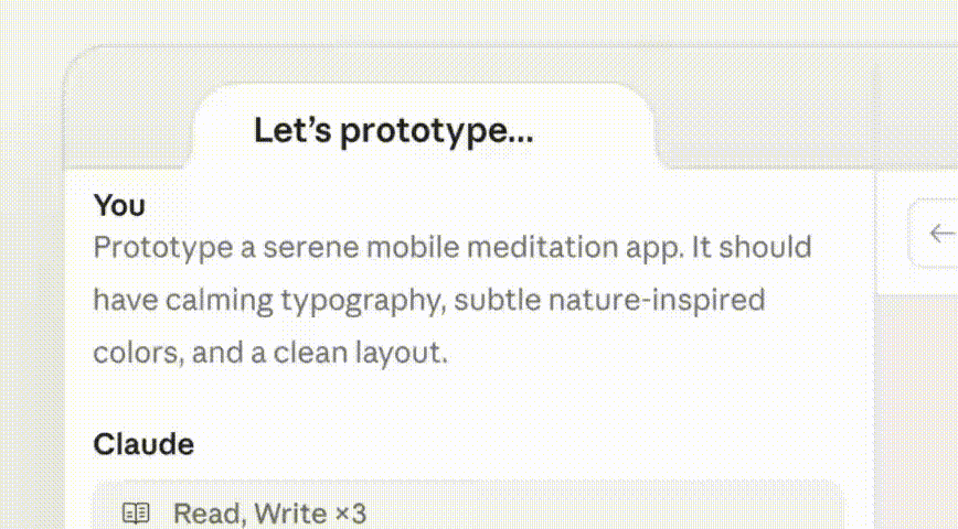 GIF de Claude Design