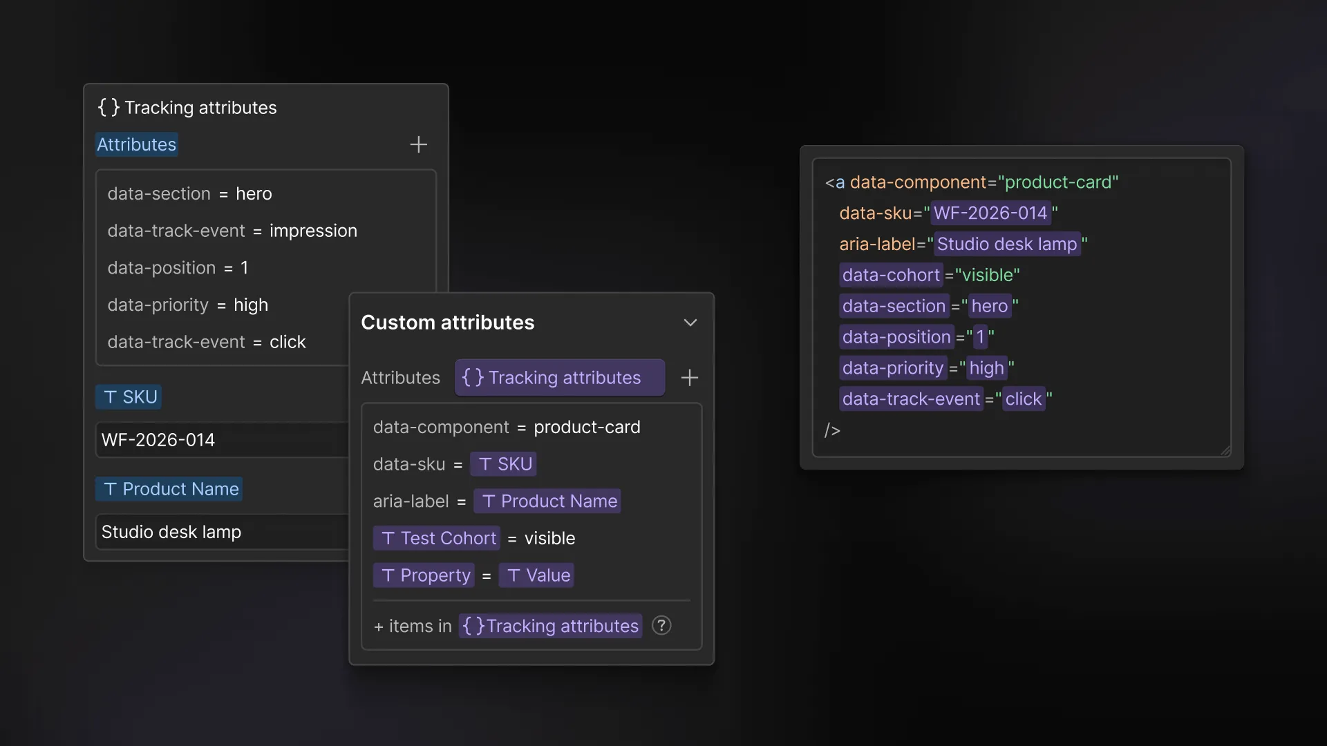 Webflow Dynamic attributes for components