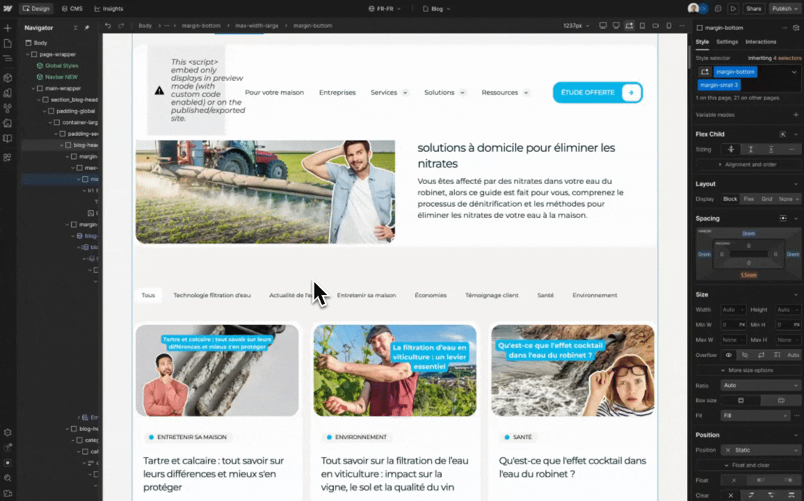 Webflow AI code component démonstration 