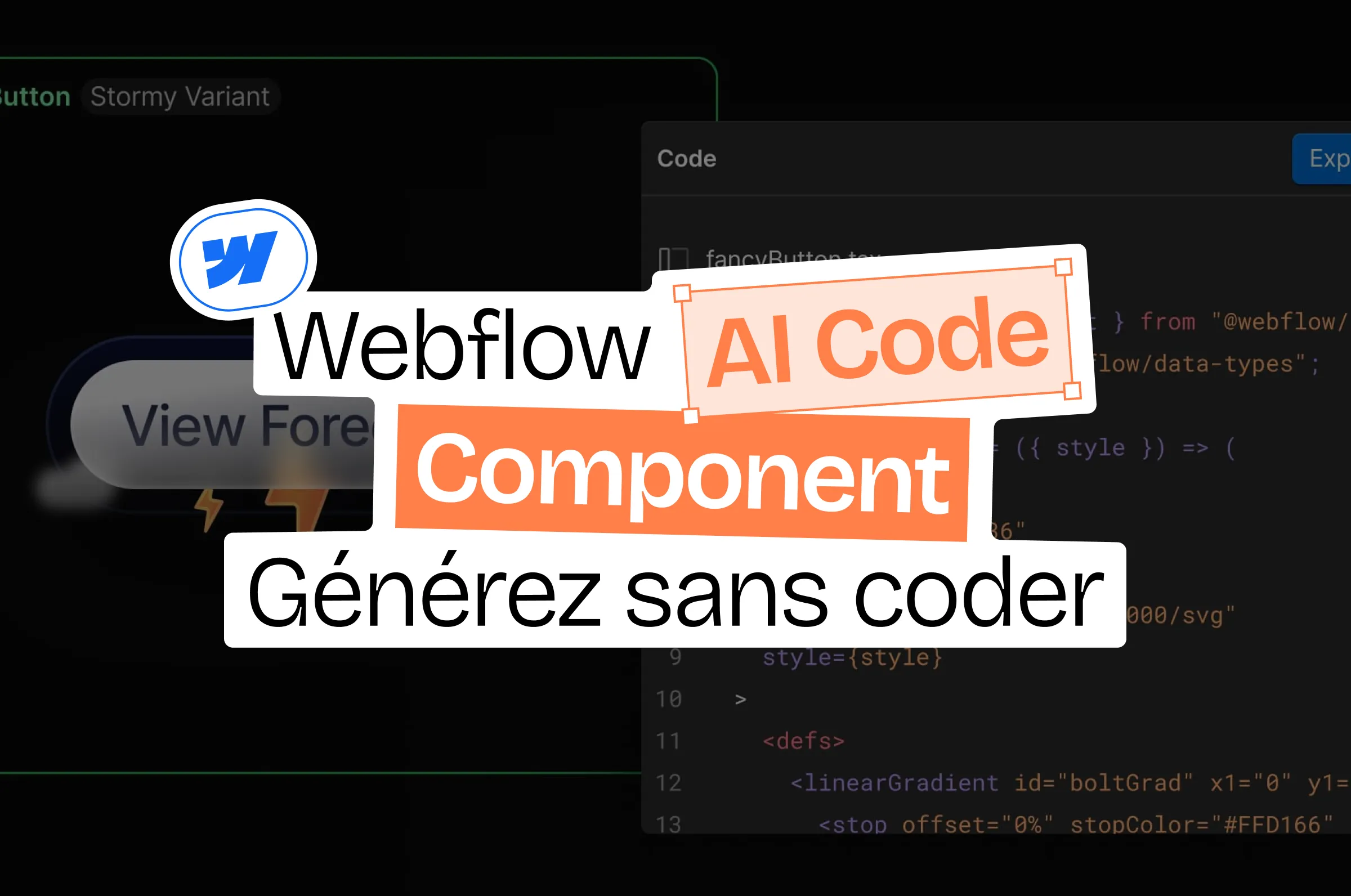 Webflow AI code components : générez des composants sans coder