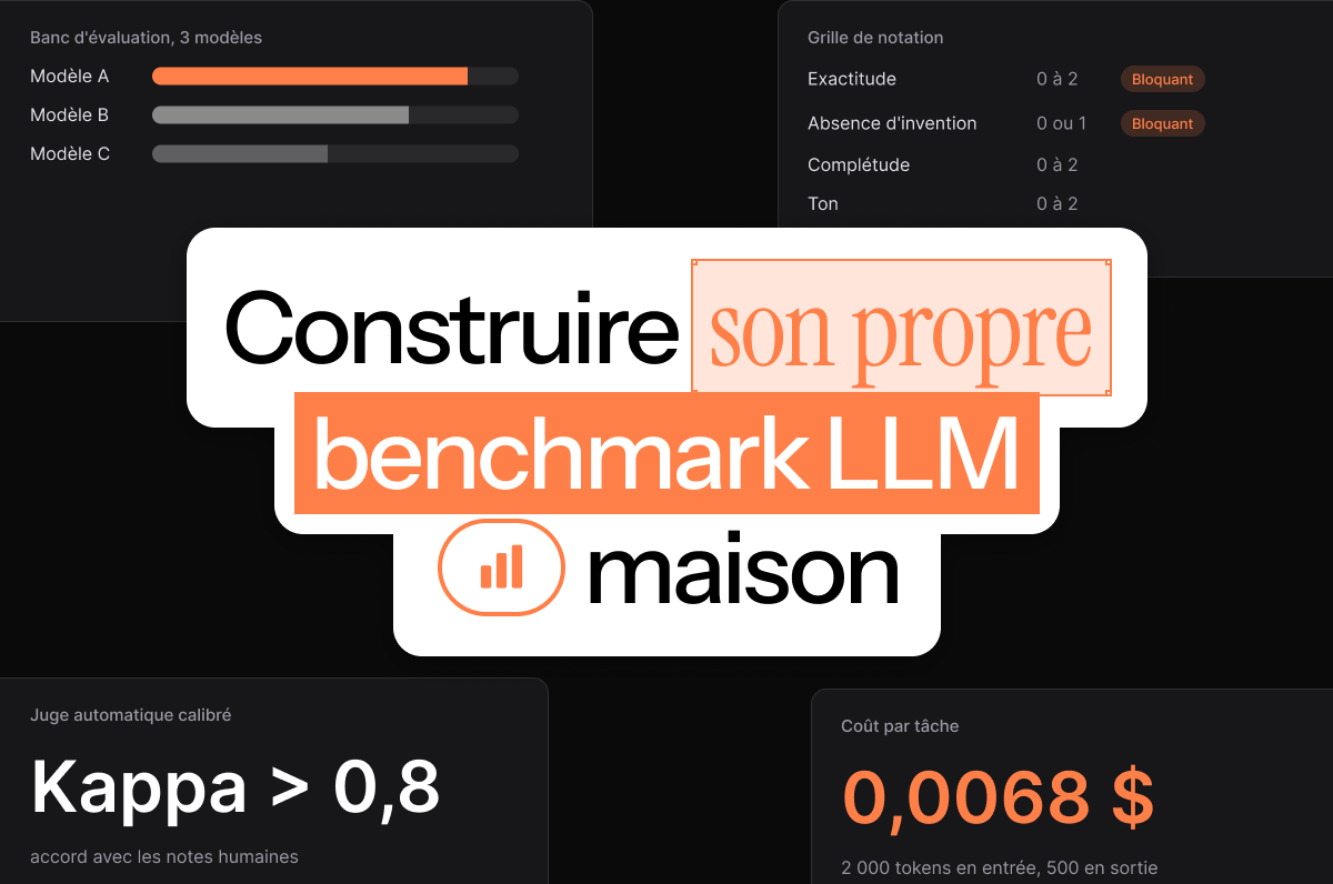 Construire son propre benchmark LLM maison : illustration avec grille de notation, juge automatique et coût par tâche