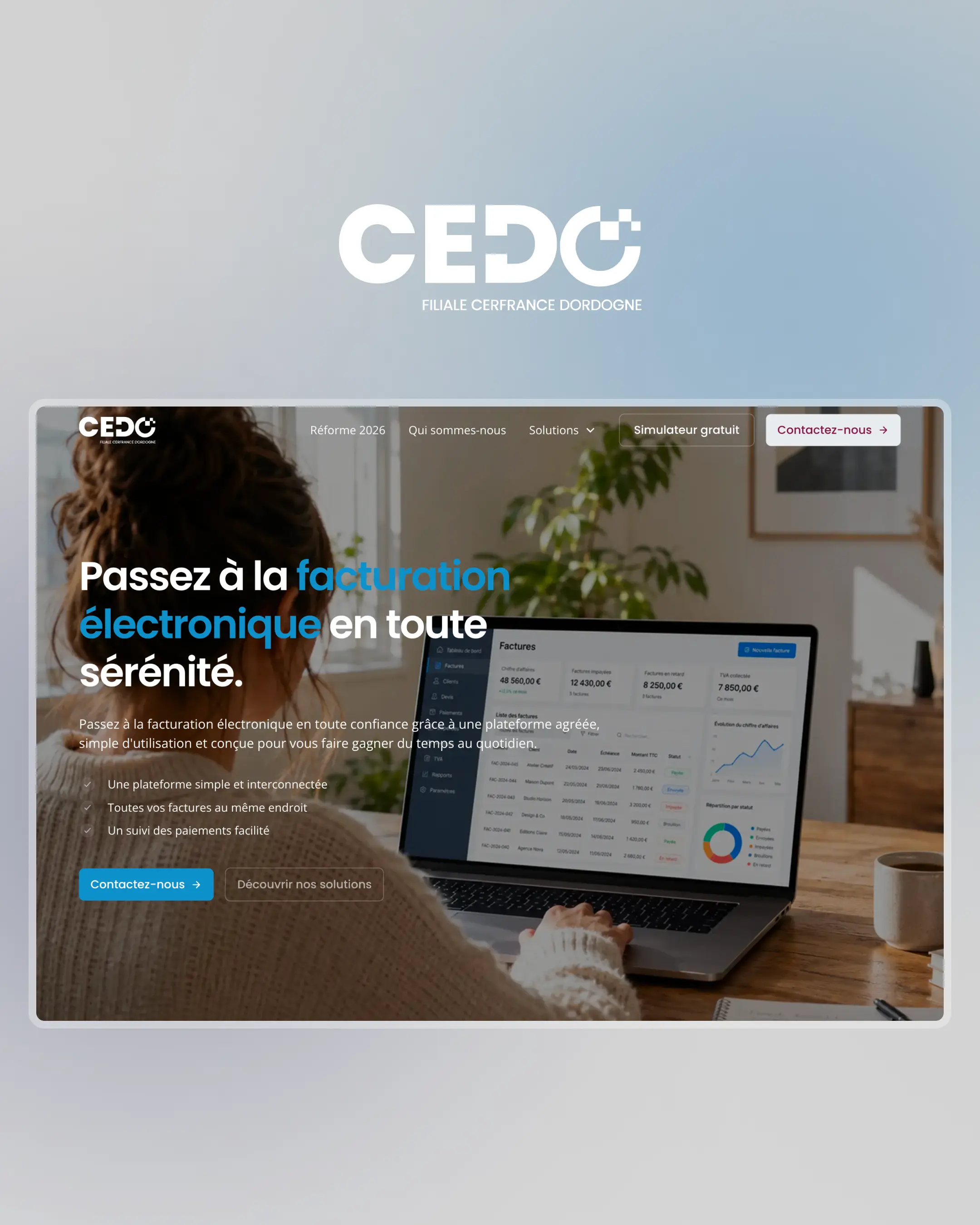 Création de site web pour facturation électronique