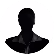 Nondescript female avatar against a white background