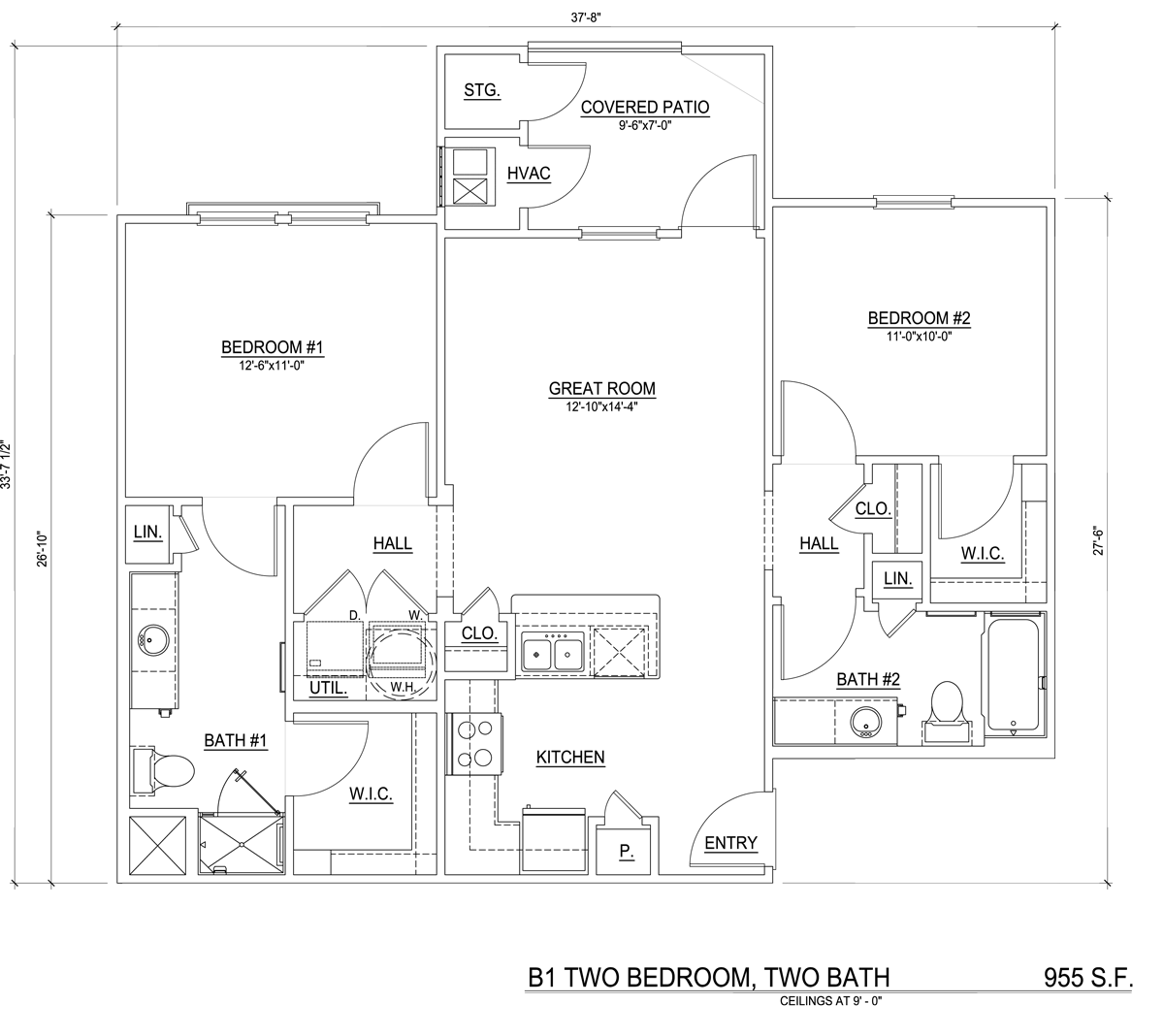 Two Bedroom Layout
