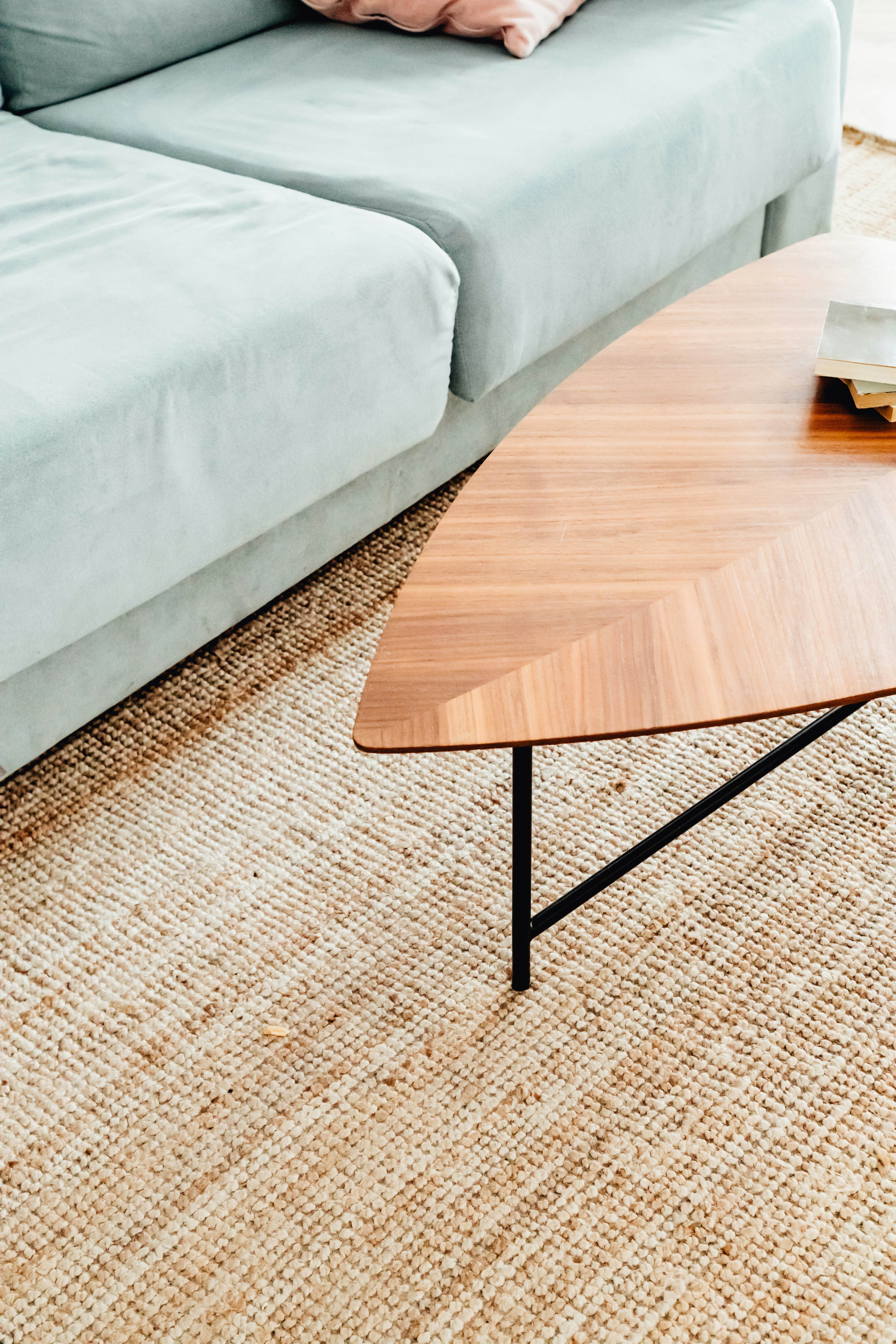 couch and coffee table stock image