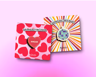 Réalisation d'une création graphique (Pins) pour Mieux Que Des Fleurs, client de Heysimon la solution graphique par abonnement leader en France