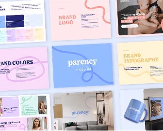 Exemple de réalisation d'un Branding pour une startup de Station F (Parency) demandé via son abonnement design à volonté Heysimon (design as a service)