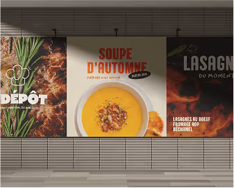 Exemple de réalisation d'affiches pour un client de Heysimon - Solution de design illimité par abonnement