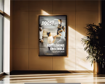 Réalisation graphique d'une affiche par Heysimon, solution design as a service leader en france