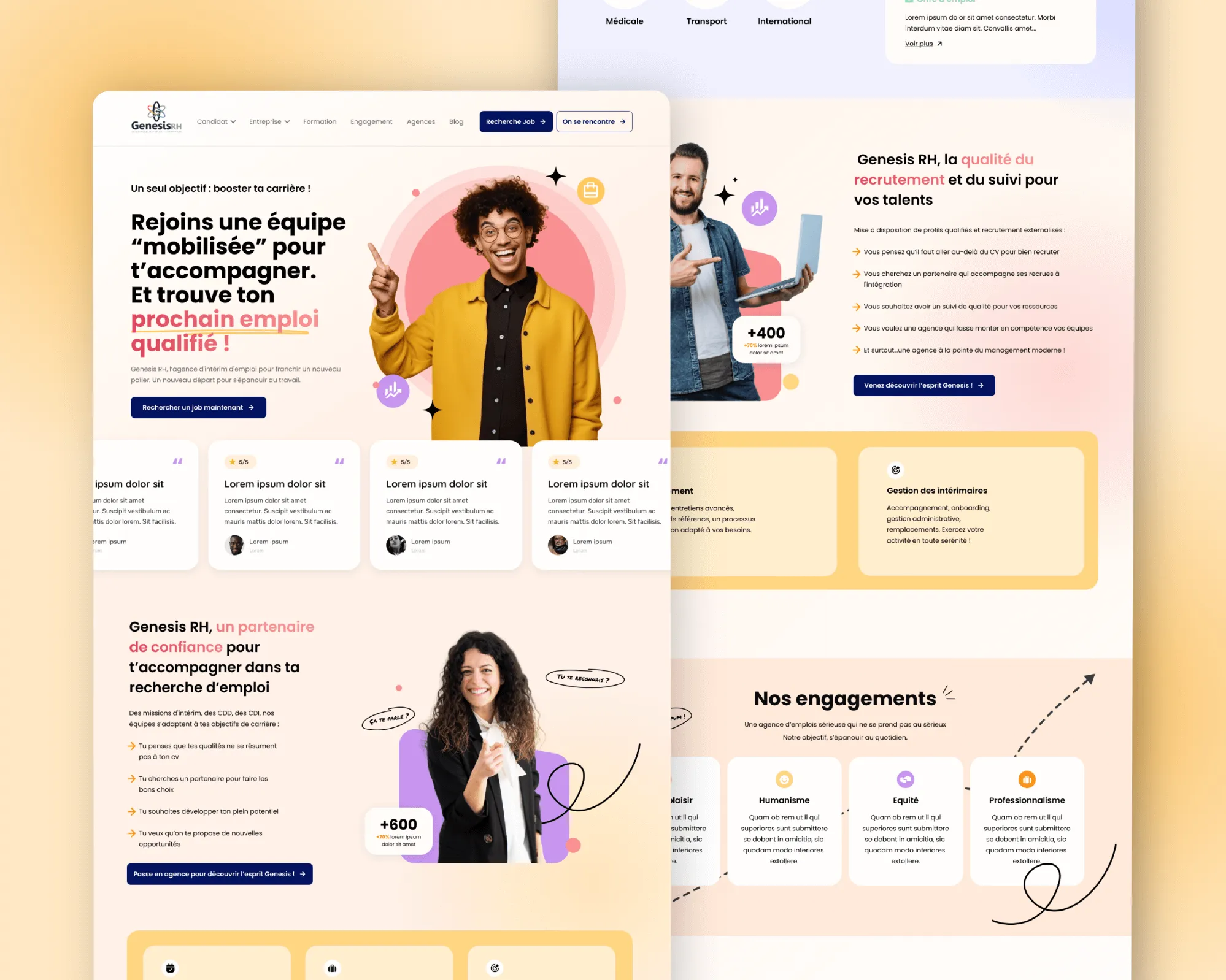 Exemple de réalisation d'un site Web/Webdesign pour un client de Heysimon, solution graphique agile qui permet d'externaliser sa production graphique par abonnement