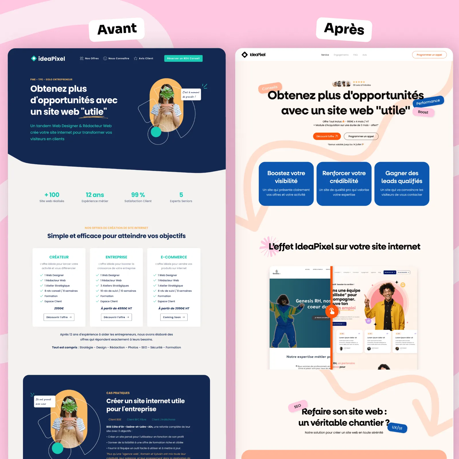 Exemple de réalisation d'un site Web par Heysimon (solution design as a service) dans le cadre d'une collaboration