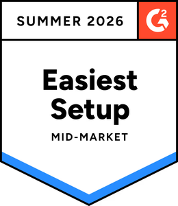 G2 Summer 2026 · Easiest Setup, Mid-Market