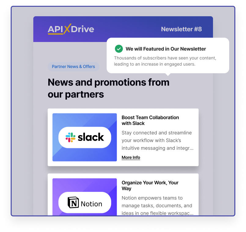 Inclusion in our newsletter