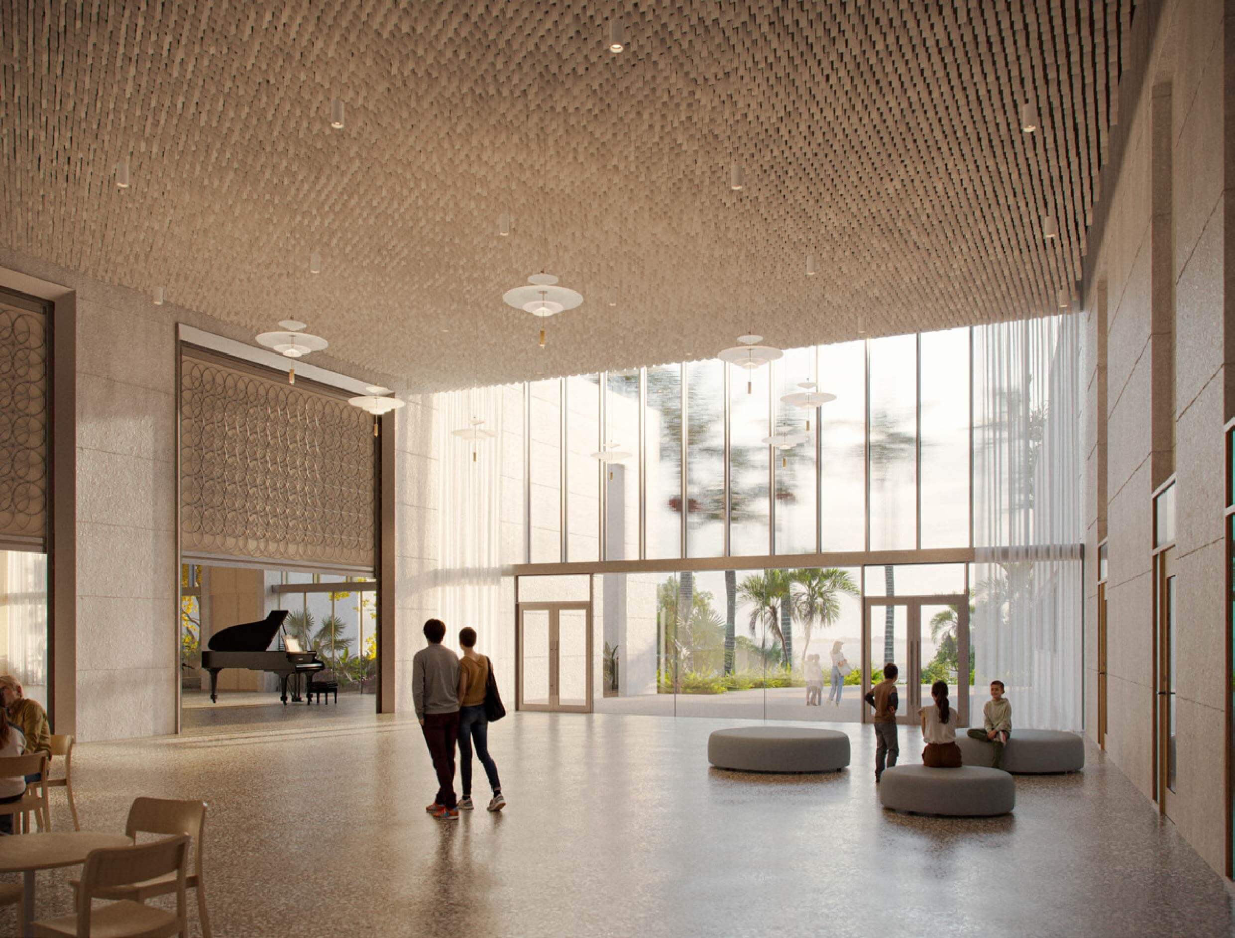 Rendering of Community Room. Image courtesy of Allied Works. © D-RENDER.