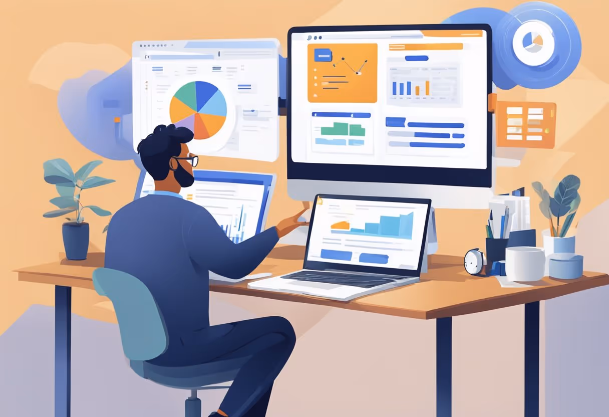 A person conducting keyword research and analysis using ahrefs