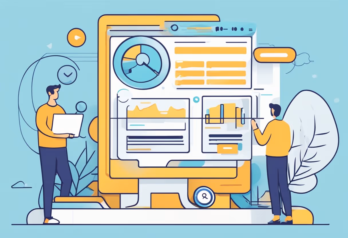 A web page with low conversion rate, showing high bounce rate and minimal user engagement. The page lacks compelling call-to-action and fails to convert visitors into customers