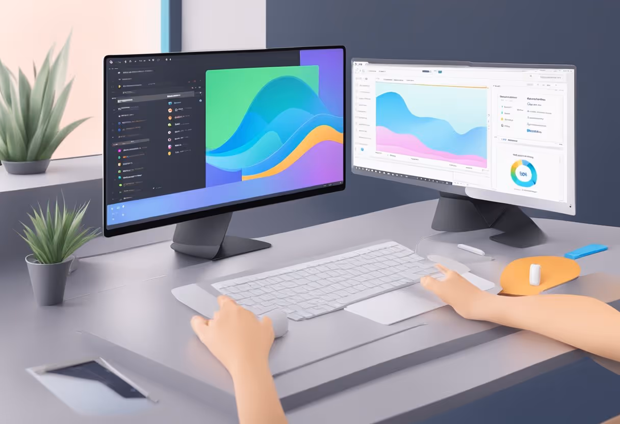 A computer screen with a Figma interface open, showing advanced features and best practices being utilized
