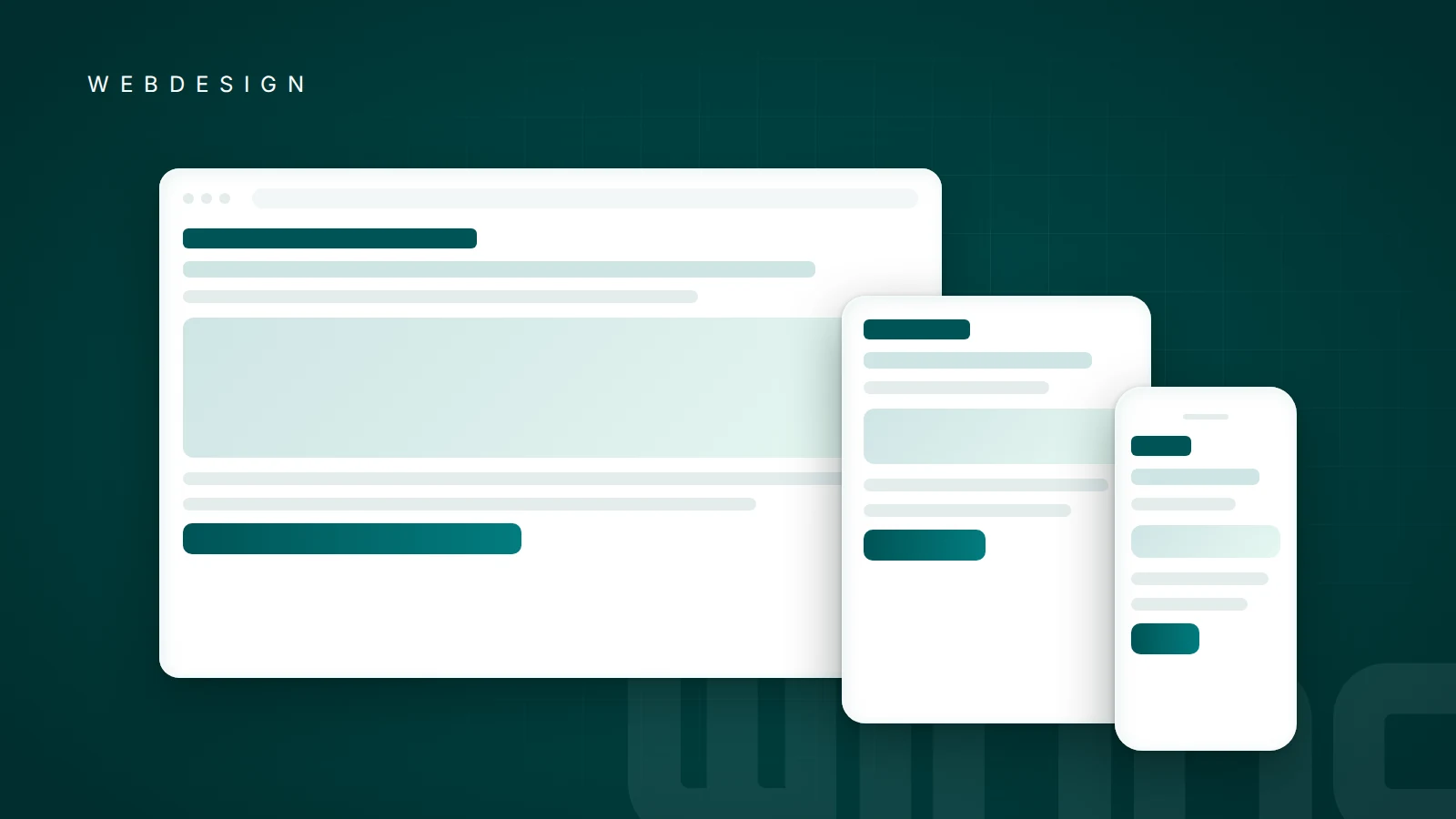 Dieselbe Webseite auf Desktop, Tablet und Smartphone