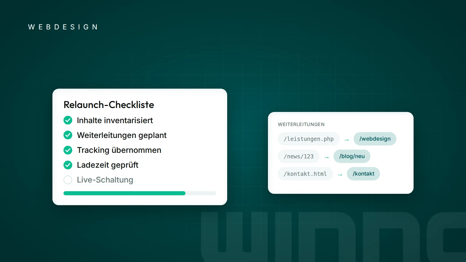 Relaunch-Checkliste und Weiterleitungen von alten auf neue Adressen