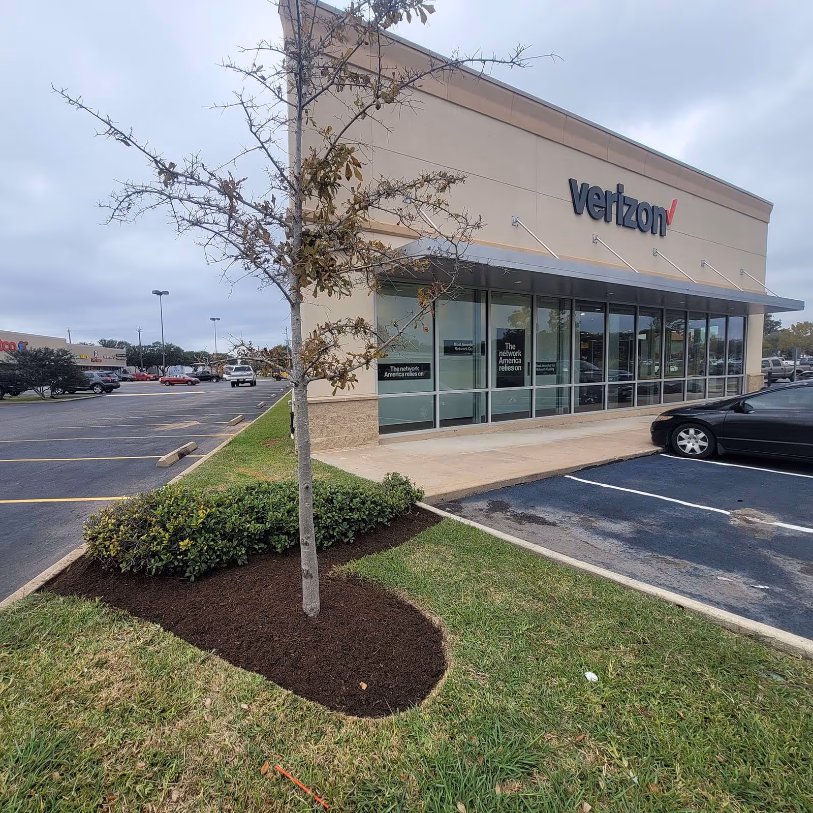 Hardscape construction for retail center landscaping