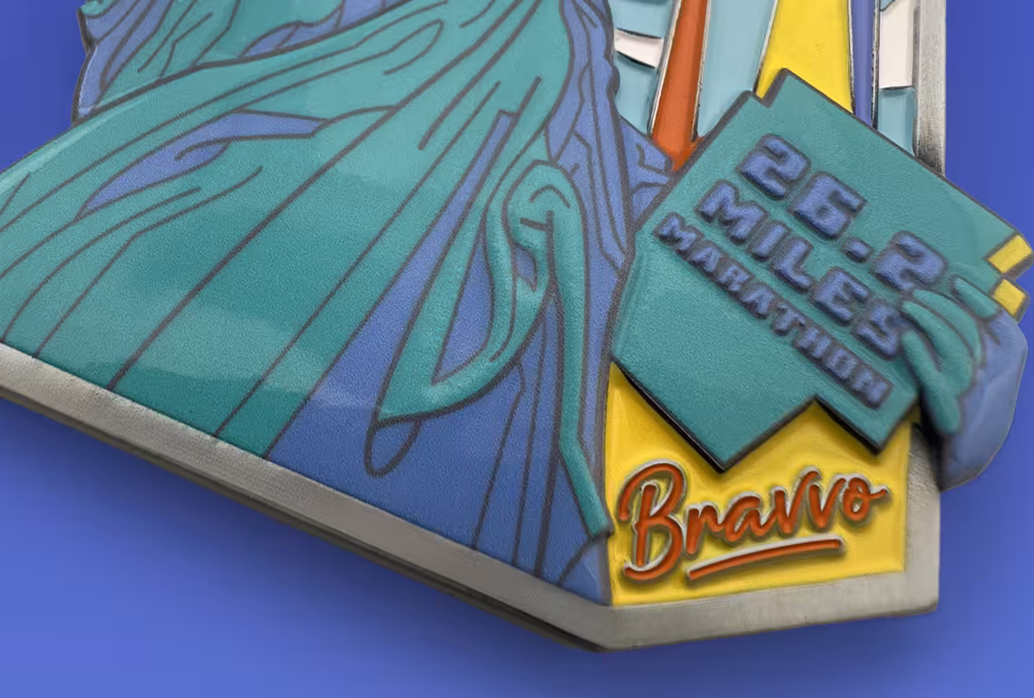 New-York marathon medal details front