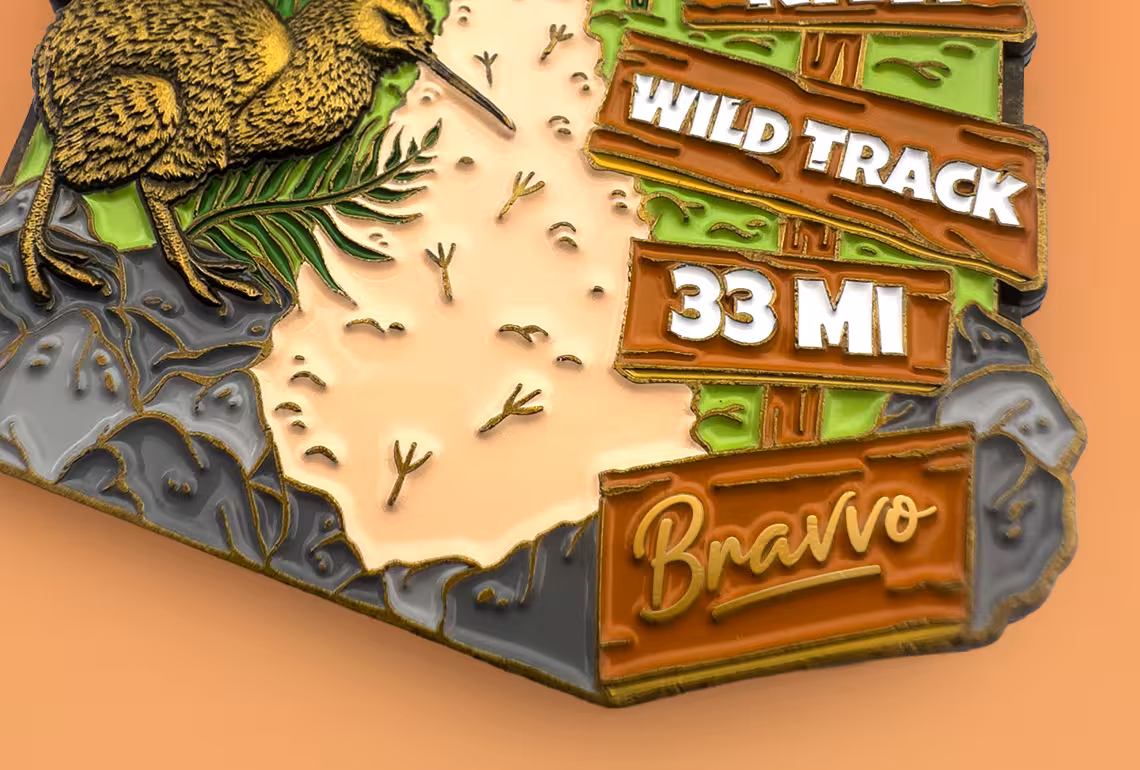 Kiwi Wild Track medal details front